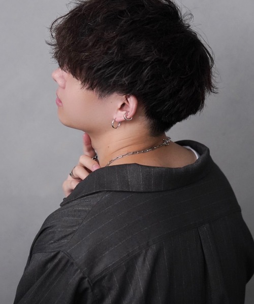 ADAMASTE（アダマスト）の「ステンレスフープピアス/イヤリング【両耳用】（ピアス（両耳用）・メンズ・シルバー/シルバー系その他・FREE）」の17枚目の写真