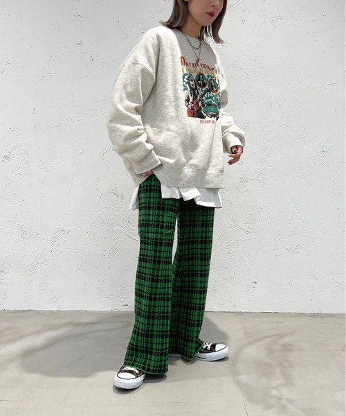 apres jour mignon(アプレジュールミニョン)の「チェック柄ジャガードニットパンツ【ZOZOTOWN限定アイテム】(その他パンツ・レディース・オレンジ系その他/ブラック系その他/グリーン系その他/ブルー系その他・SMALL/X-LARGE/MEDIUM)」の15枚目の写真