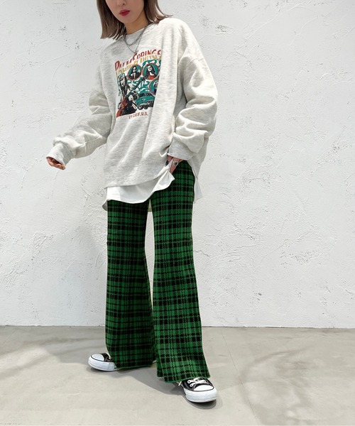 apres jour mignon(アプレジュールミニョン)の「チェック柄ジャガードニットパンツ【ZOZOTOWN限定アイテム】(その他パンツ・レディース・オレンジ系その他/ブラック系その他/グリーン系その他/ブルー系その他・SMALL/X-LARGE/MEDIUM)」の16枚目の写真