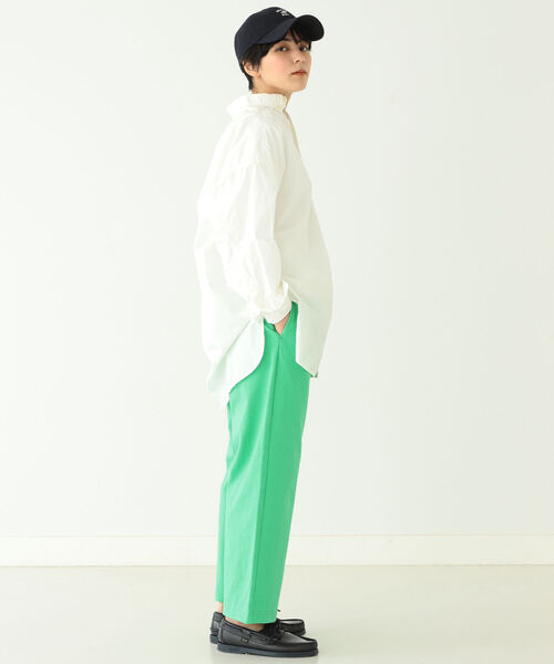 BEAMS BOY（ビームスボーイ）の「BEAMS BOY / コットン タイプライター ビッグ ボタンダウンシャツ（シャツ/ブラウス・レディース・オフホワイト/ミント・ONE SIZE）」の6枚目の写真