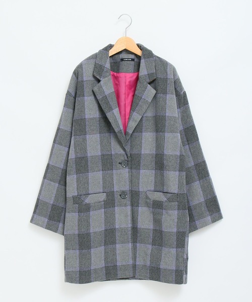 AS KNOW AS PINKY（アズノゥアズピンキー）の「上品フォルムコクーンコート（チェスターコート・レディース・ホワイト系その他/グレー系その他/ブラウン系その他・FREE）」の2枚目の写真