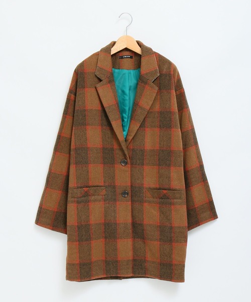 AS KNOW AS PINKY（アズノゥアズピンキー）の「上品フォルムコクーンコート（チェスターコート・レディース・ホワイト系その他/グレー系その他/ブラウン系その他・FREE）」の3枚目の写真