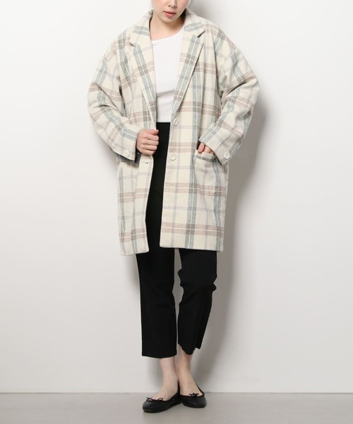 AS KNOW AS PINKY（アズノゥアズピンキー）の「上品フォルムコクーンコート（チェスターコート・レディース・ホワイト系その他/グレー系その他/ブラウン系その他・FREE）」の17枚目の写真