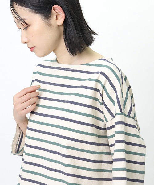 nappalm(ナップパーム)の「【 nappalm / ナップパーム 】 天竺バスクボーダーシャツ 411920259 NPP(Tシャツ/カットソー・レディース・ピンク/イエロー/グリーン/その他2/その他3/その他1/ネイビー・FREE)」の7枚目の写真