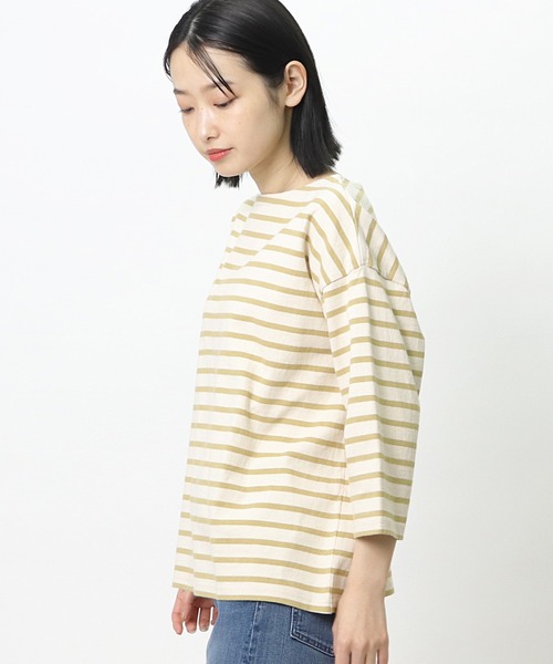nappalm(ナップパーム)の「【 nappalm / ナップパーム 】 天竺バスクボーダーシャツ 411920259 NPP(Tシャツ/カットソー・レディース・ピンク/イエロー/グリーン/その他2/その他3/その他1/ネイビー・FREE)」の4枚目の写真