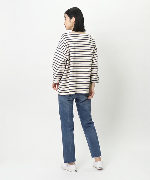 nappalm(ナップパーム)の「【 nappalm / ナップパーム 】 天竺バスクボーダーシャツ 411920259 NPP(Tシャツ/カットソー・レディース・ピンク/イエロー/グリーン/その他2/その他3/その他1/ネイビー・FREE)」の11枚目の写真