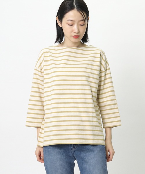 nappalm(ナップパーム)の「【 nappalm / ナップパーム 】 天竺バスクボーダーシャツ 411920259 NPP(Tシャツ/カットソー・レディース・ピンク/イエロー/グリーン/その他2/その他3/その他1/ネイビー・FREE)」の13枚目の写真