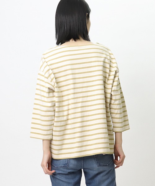 nappalm(ナップパーム)の「【 nappalm / ナップパーム 】 天竺バスクボーダーシャツ 411920259 NPP(Tシャツ/カットソー・レディース・ピンク/イエロー/グリーン/その他2/その他3/その他1/ネイビー・FREE)」の16枚目の写真