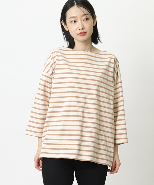 nappalm(ナップパーム)の「【 nappalm / ナップパーム 】 天竺バスクボーダーシャツ 411920259 NPP(Tシャツ/カットソー・レディース・ピンク/イエロー/グリーン/その他2/その他3/その他1/ネイビー・FREE)」の18枚目の写真