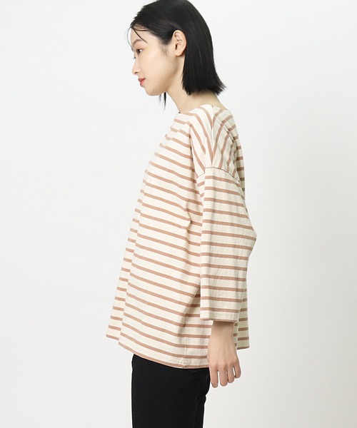 nappalm(ナップパーム)の「【 nappalm / ナップパーム 】 天竺バスクボーダーシャツ 411920259 NPP(Tシャツ/カットソー・レディース・ピンク/イエロー/グリーン/その他2/その他3/その他1/ネイビー・FREE)」の21枚目の写真