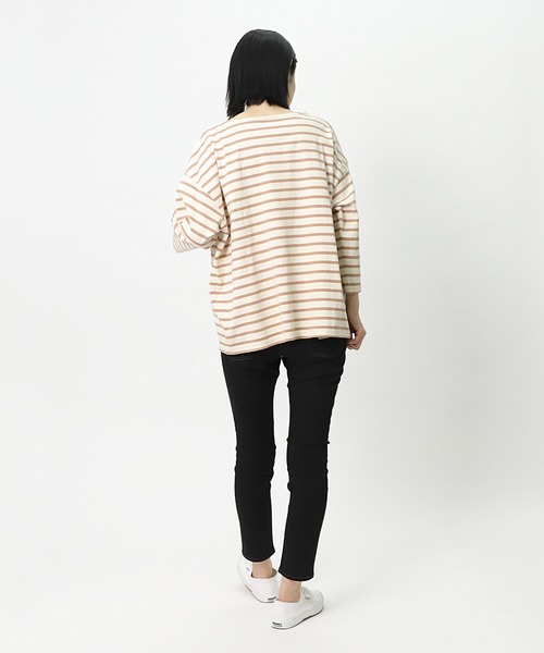 nappalm(ナップパーム)の「【 nappalm / ナップパーム 】 天竺バスクボーダーシャツ 411920259 NPP(Tシャツ/カットソー・レディース・ピンク/イエロー/グリーン/その他2/その他3/その他1/ネイビー・FREE)」の22枚目の写真