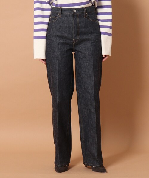 DRESSTERIOR(ドレステリア)の「◆【otonaMUSE5月号掲載】ストレートデニムパンツ(デニムパンツ・レディース・ネイビー/ブルー・38/36/34/40)」の4枚目の写真