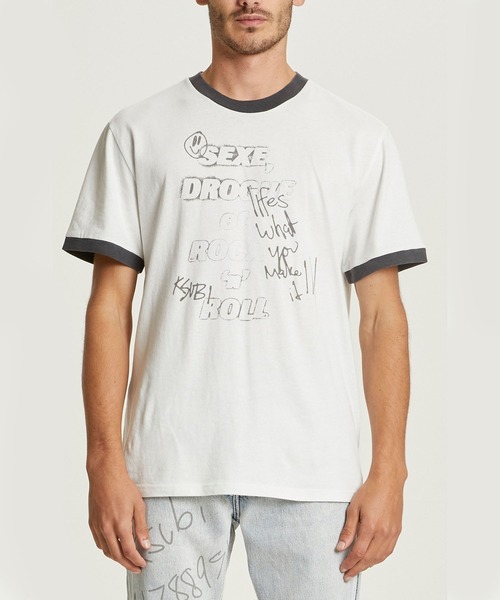 KSUBI(スビ)の「KSUBI SEXE KASH SS RINGER TEE (5000007172/5000007171)(Tシャツ/カットソー・メンズ・ホワイト/チャコールグレー・MEDIUM/LARGE)」の2枚目の写真