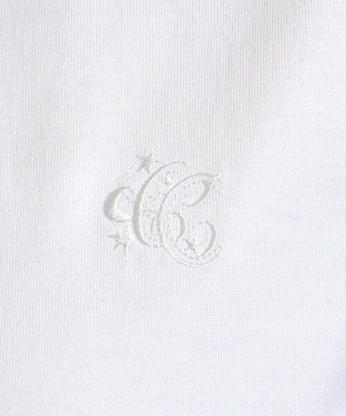 COUP DE CHANCE（クードシャンス）の「【洗える/日本製】刺繍ロゴTシャツ（Tシャツ/カットソー・レディース・ホワイト/ブラック/ベージュ・40/38/36/34）」の10枚目の写真