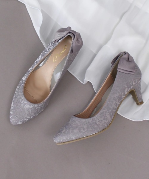 Parade（パレード）の「【極ふわっ】バックリボンパンプス　18161【Parade】（パンプス・レディース・ライトパープル/ライトベージュ/シルバー/ゴールド/ブラック系その他/ブラック/アイボリー/ネイビー/シルバー系その他/ピンクベージュ/グレー/グレー系その他/ピンク系その他/ベージュ・22.5cm/23.5cm/24.5cm/25.5cm/23.0cm/24.0cm/25.0cm/22.0cm/26.0cm）」の5枚目の写真
