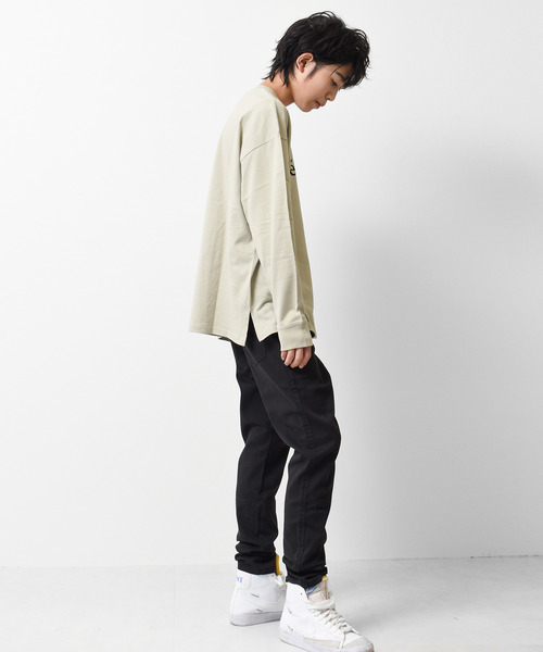 RAT EFFECT（ラットエフェクト）の「jetudieプリント袖リブロングTシャツ（Tシャツ/カットソー・キッズ・カーキ/サックスブルー/オフホワイト/ブラック/グレイッシュベージュ/チャコールグレー・160/130/150/140/120）」の13枚目の写真