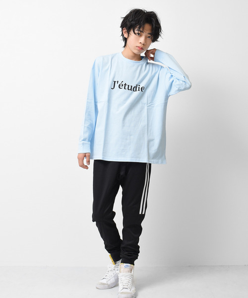 RAT EFFECT（ラットエフェクト）の「jetudieプリント袖リブロングTシャツ（Tシャツ/カットソー・キッズ・カーキ/サックスブルー/オフホワイト/ブラック/グレイッシュベージュ/チャコールグレー・160/130/150/140/120）」の15枚目の写真
