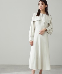 N.（N. Natural Beauty Basic） | ◆スクエアカラーウエストタックワンピース(ワンピース)