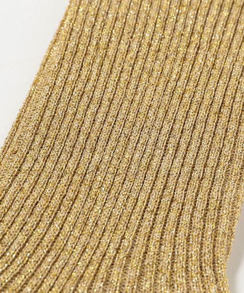 BEAMS LIGHTS（ビームスライツ）の「BEAMS LIGHTS / グリッター リブ ソックス（ソックス/靴下・レディース・ゴールド/グリーン/オレンジ系その他・ONE SIZE）」の5枚目の写真