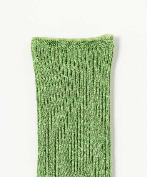 BEAMS LIGHTS（ビームスライツ）の「BEAMS LIGHTS / グリッター リブ ソックス（ソックス/靴下・レディース・ゴールド/グリーン/オレンジ系その他・ONE SIZE）」の4枚目の写真