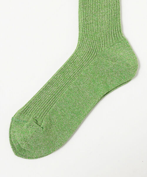 BEAMS LIGHTS（ビームスライツ）の「BEAMS LIGHTS / グリッター リブ ソックス（ソックス/靴下・レディース・ゴールド/グリーン/オレンジ系その他・ONE SIZE）」の6枚目の写真