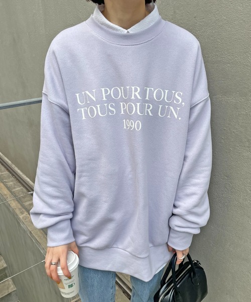 DISCOAT(ディスコート)の「ヘヴィウェイトシンプルロゴビックスウェット(スウェット・レディース・ホワイト/ベージュ/バイオレット・FREE)」の22枚目の写真