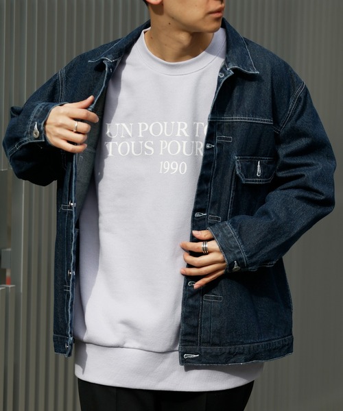 DISCOAT(ディスコート)の「ヘヴィウェイトシンプルロゴビックスウェット(スウェット・レディース・ホワイト/ベージュ/バイオレット・FREE)」の4枚目の写真