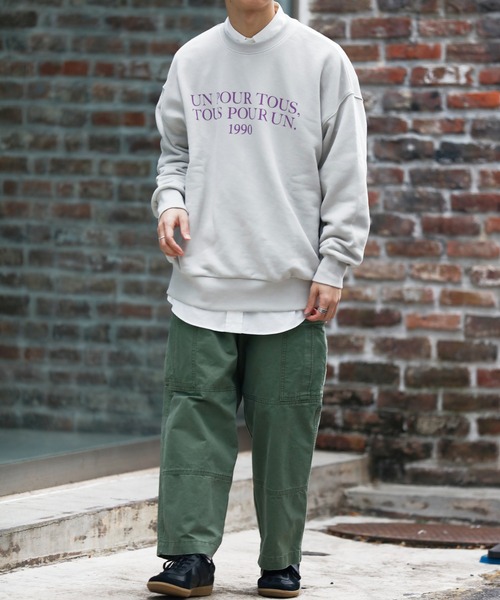 DISCOAT(ディスコート)の「ヘヴィウェイトシンプルロゴビックスウェット(スウェット・レディース・ホワイト/ベージュ/バイオレット・FREE)」の5枚目の写真