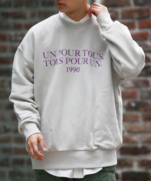 DISCOAT(ディスコート)の「ヘヴィウェイトシンプルロゴビックスウェット(スウェット・レディース・ホワイト/ベージュ/バイオレット・FREE)」の8枚目の写真