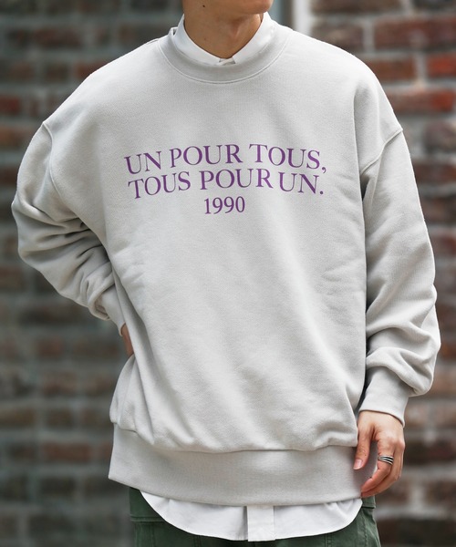 DISCOAT(ディスコート)の「ヘヴィウェイトシンプルロゴビックスウェット(スウェット・レディース・ホワイト/ベージュ/バイオレット・FREE)」の9枚目の写真