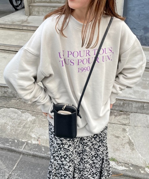 DISCOAT(ディスコート)の「ヘヴィウェイトシンプルロゴビックスウェット(スウェット・レディース・ホワイト/ベージュ/バイオレット・FREE)」の14枚目の写真