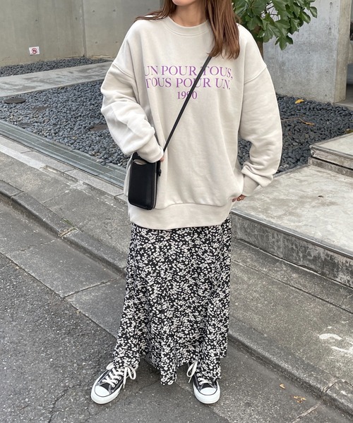 DISCOAT(ディスコート)の「ヘヴィウェイトシンプルロゴビックスウェット(スウェット・レディース・ホワイト/ベージュ/バイオレット・FREE)」の19枚目の写真