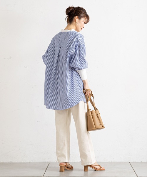 prose verse（プロズヴェール）の「クレリック袖ボリュームブラウス（シャツ/ブラウス・レディース・オフホワイト/ブラック/ブルー/ピンク/サックスブルー・MEDIUM）」の10枚目の写真