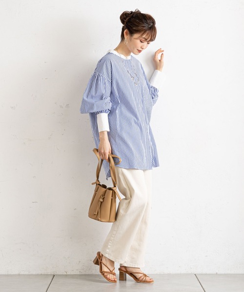 prose verse（プロズヴェール）の「クレリック袖ボリュームブラウス（シャツ/ブラウス・レディース・オフホワイト/ブラック/ブルー/ピンク/サックスブルー・MEDIUM）」の13枚目の写真