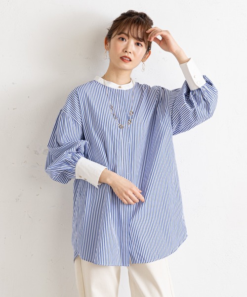 prose verse（プロズヴェール）の「クレリック袖ボリュームブラウス（シャツ/ブラウス・レディース・オフホワイト/ブラック/ブルー/ピンク/サックスブルー・MEDIUM）」の18枚目の写真