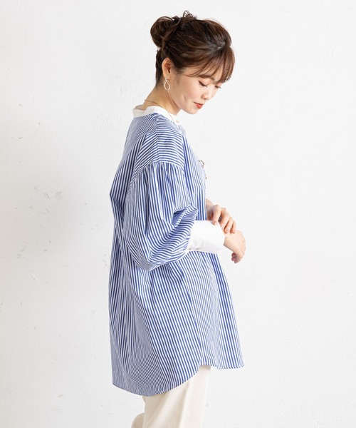 prose verse（プロズヴェール）の「クレリック袖ボリュームブラウス（シャツ/ブラウス・レディース・オフホワイト/ブラック/ブルー/ピンク/サックスブルー・MEDIUM）」の16枚目の写真