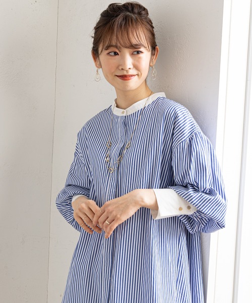 prose verse（プロズヴェール）の「クレリック袖ボリュームブラウス（シャツ/ブラウス・レディース・オフホワイト/ブラック/ブルー/ピンク/サックスブルー・MEDIUM）」の6枚目の写真