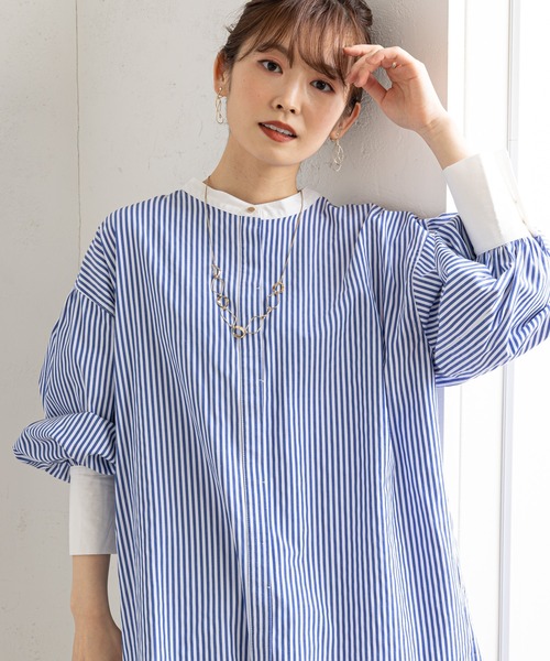 prose verse（プロズヴェール）の「クレリック袖ボリュームブラウス（シャツ/ブラウス・レディース・オフホワイト/ブラック/ブルー/ピンク/サックスブルー・MEDIUM）」の8枚目の写真