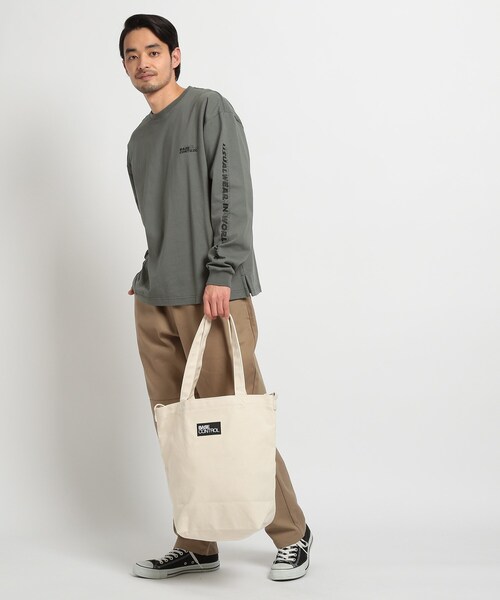 BASECONTROL（ベースコントロール）の「◆デザインバリエーション グラフィック2WAYキャンバストートバッグ（トートバッグ・メンズ・アイボリー/アイボリー系/アイボリー系1・99）」の12枚目の写真