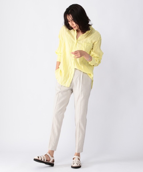 BARNYARDSTORM（バンヤードストーム）の「BARNYARDSTORM / クリンクルシャツ（シャツ/ブラウス・レディース・ホワイト/ブラック/イエロー・1/0）」の17枚目の写真