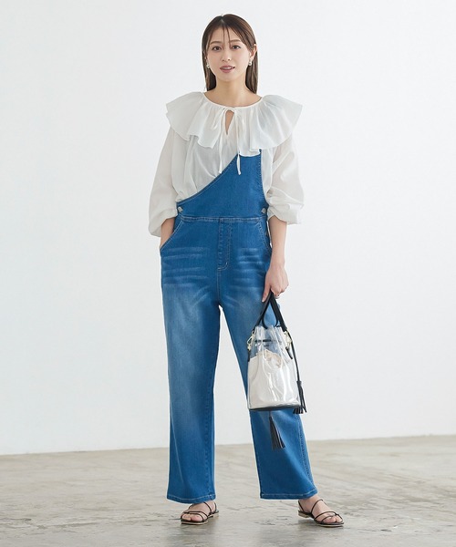 ワンショルダーオーバーオール（サロペット/オーバーオール