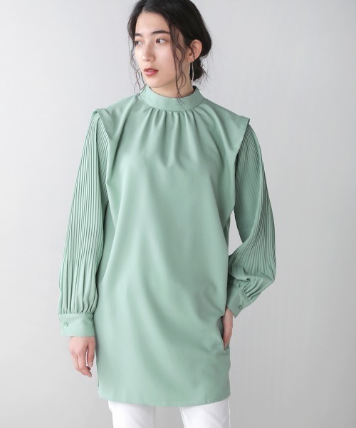 Bou Jeloud(ブージュルード)の「【WEB限定】タックショルダープリーツスリーブブラウス(シャツ/ブラウス・レディース・ブラック/オフホワイト/サックスブルー・38)」の12枚目の写真