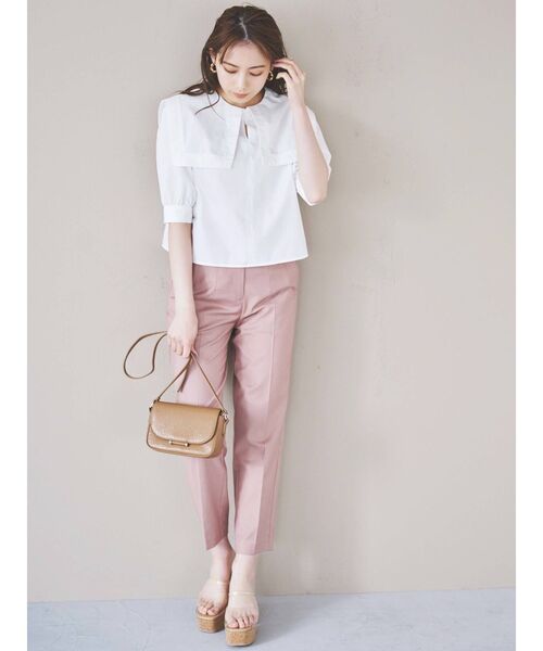 dazzlin(ダズリン)の「ストライプセーラーブラウス(シャツ/ブラウス・レディース・ベージュ/グレー/オフホワイト・FREE)」の5枚目の写真