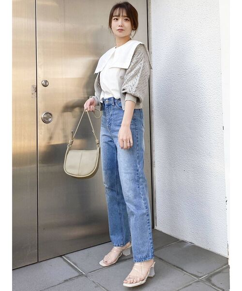 dazzlin(ダズリン)の「ストライプセーラーブラウス(シャツ/ブラウス・レディース・ベージュ/グレー/オフホワイト・FREE)」の7枚目の写真