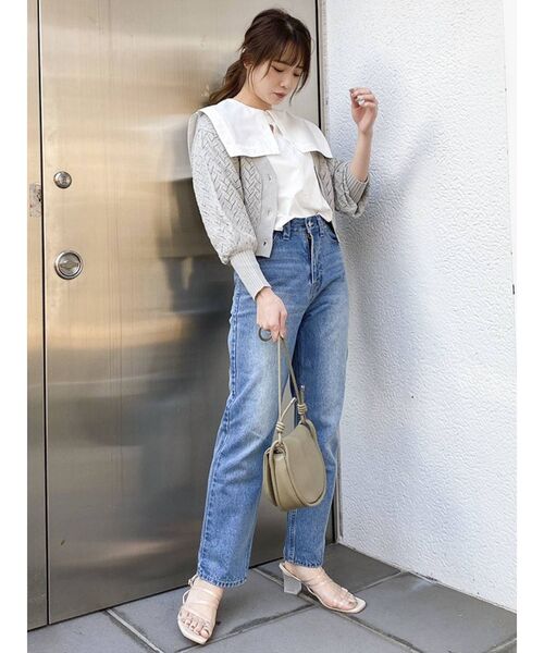 dazzlin(ダズリン)の「ストライプセーラーブラウス(シャツ/ブラウス・レディース・ベージュ/グレー/オフホワイト・FREE)」の15枚目の写真