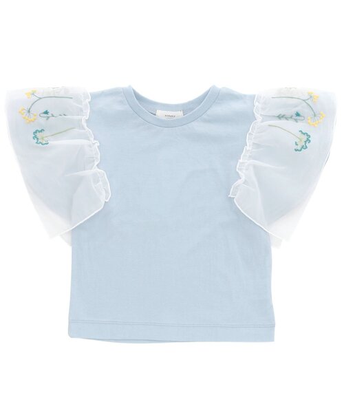 Seraph(セラフ)の「ファンタジーフラワー刺繍Tシャツ(Tシャツ/カットソー・キッズ・オフホワイト/サックスブルー/オレンジ/ラベンダー・90/100/110/120/80/130/140)」の8枚目の写真