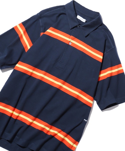 ポップトレーディングカンパニー ボーダーポロシャツ POP TRADING COMPANY（ポップトレーディングカンパニー）の「POP