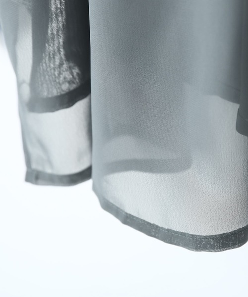 osharewalker（オシャレウォーカー）の「【廃盤】『セーラーカラーシアーシャツ』（シャツ/ブラウス・レディース・ブラック/グレイッシュブルー/ライトグレー・FREE）」の7枚目の写真