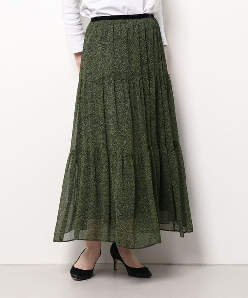 IENA(イエナ)の「Deveaux ティアードロングスカート(スカート・レディース・グリーン・38/36/34)」の11枚目の写真