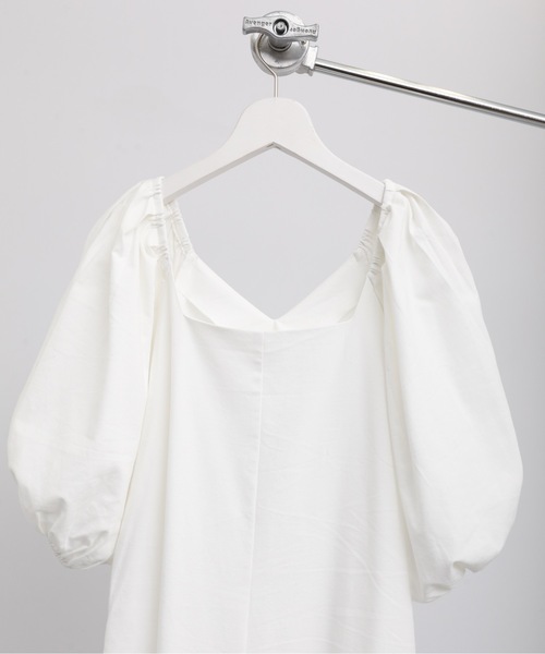 ap retro（アプレトロ）の「ボリュームスリーブ裾フレアワンピース/マーメイドワンピース　前後２WAY（ワンピース・レディース・オフホワイト/ブラック/グリーン/ベージュ/ブラウン/スミクロ/ブルー/ライトブルー/インディゴブルー・FREE）」の21枚目の写真